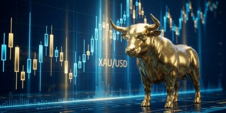 XAU/USD Technical Outlook: Gold Consolidates Near Record Highs as Markets Eye Fed Decision